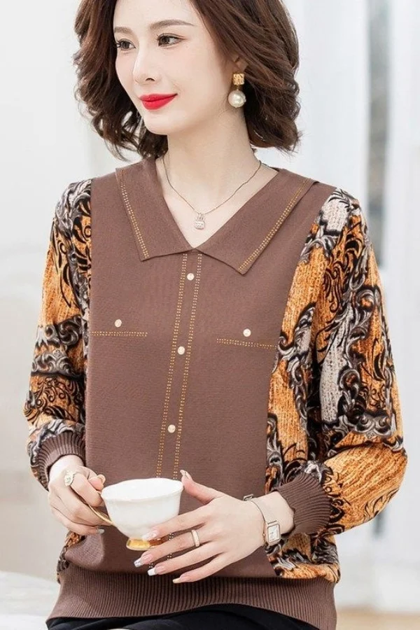 

Elegant Springwear New Style Women's Casual Top Long Sleeve T-Shirt