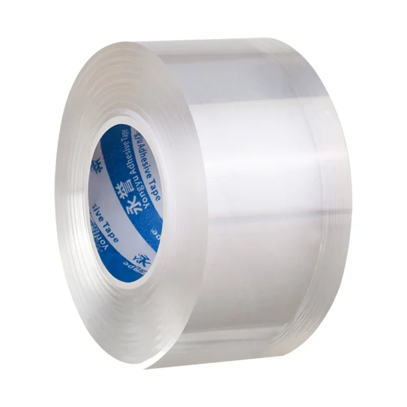 Single sided nano tape transparent washable reusable waterproof tape kitchen and bathroom supplies tape