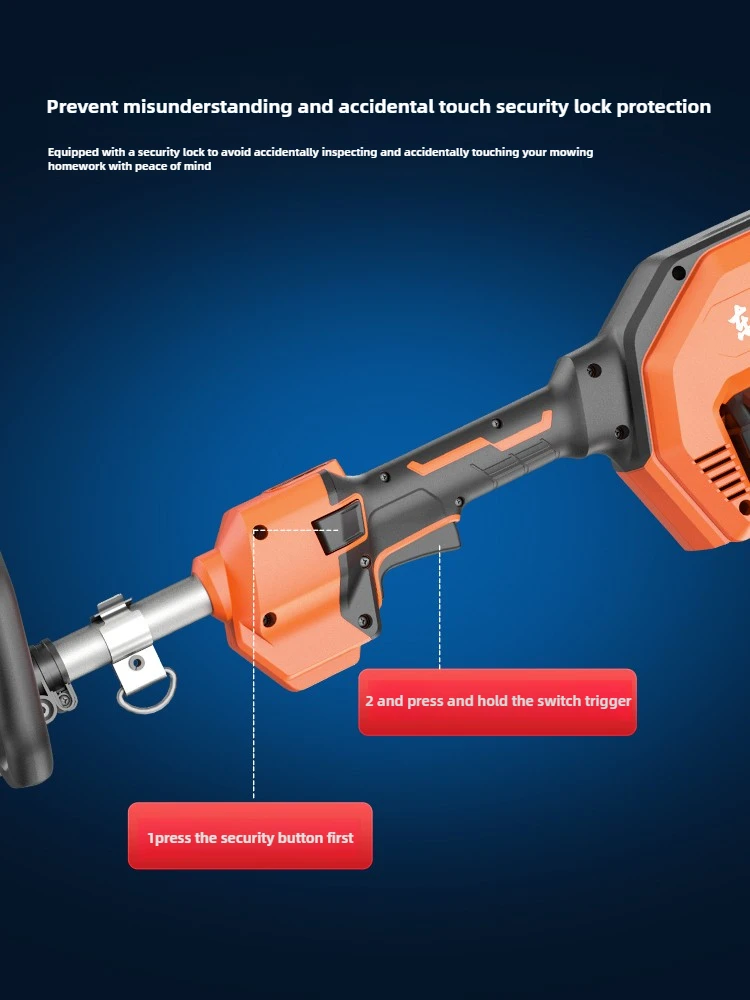 40V borstelloze elektrische grasmaaier, klein huishoudelijk oplaadbaar grasmaaierartefact