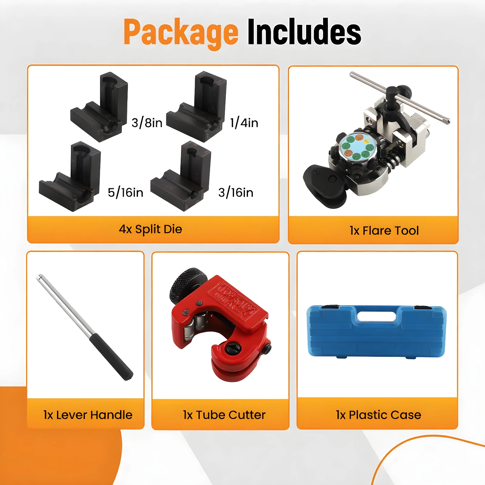 Professional Brake Line Flaring Tool Kit 45 Degree Single for Garages Steel