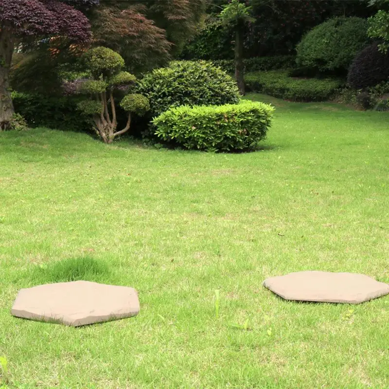 4pcs Garden Stepping Stones With Ground Stakes Garden Decoration Decorative Outdoor Walkway Stones For Park