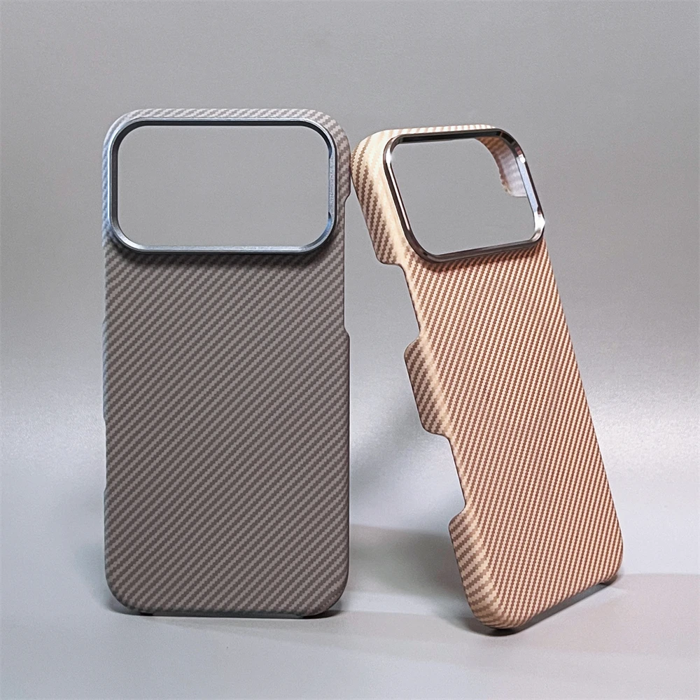 Slim Kelvar Carbon Fiber Ultra Thin Hard Case for iPhone 17 Pro Max 16 15 Magnetic for Magsafe Striped Pattern Colorful Cover - Image 2