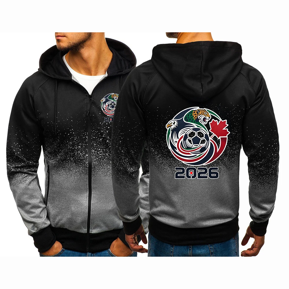

2026 USA Canada Mexico Soccer The men's gradient-colored coat is suitable for spring and autumn hoodies jacket