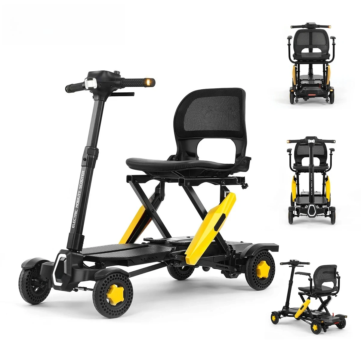 High Power Fully Automatic Folding Scooter Wholesale For Disabled Outdoor Travel Compact 4 Wheels Mobility Scooter From China