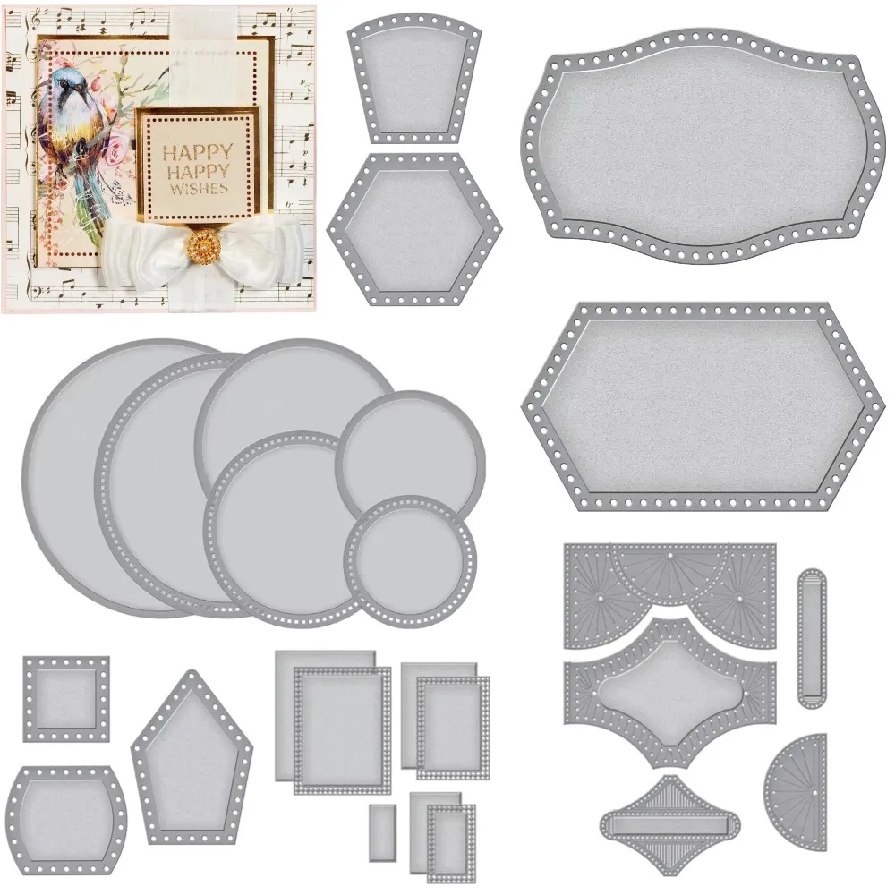 

2026 Circle and Rectangle for NEW Felt Dies For Diy Scrapbooking Crafts Maker Photo Album Template Handmade Decoration