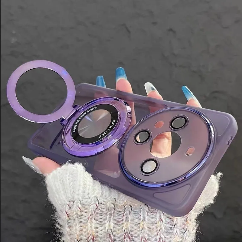 Luxury Shiny Diamond Magnetic Ring Bracket For iPhone 16 15 14 13 Pro Samsung S25 Ultra Smartphone Back Holder Cover Accessories