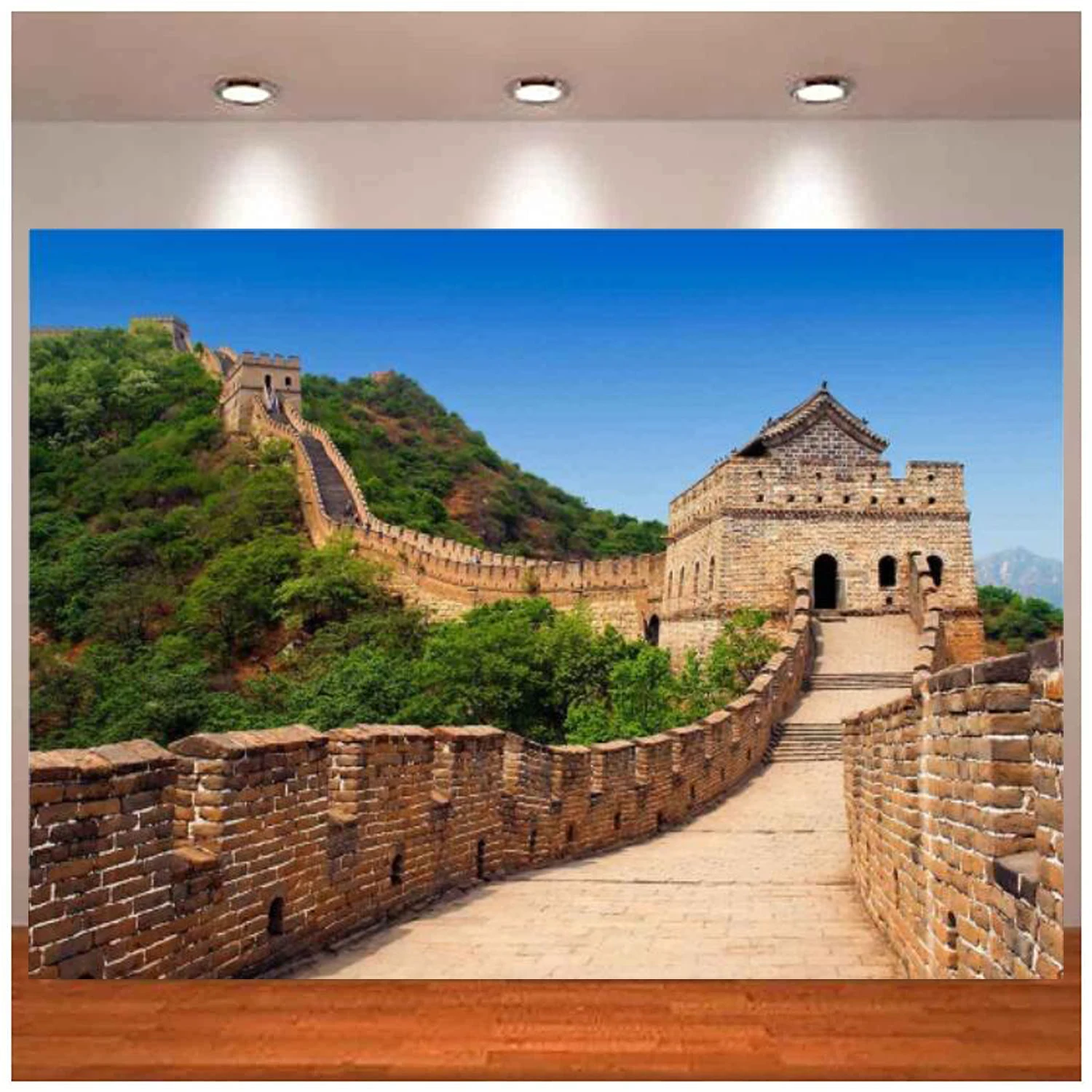 

World Famous Architecture Backdrop Great Wall Of China Vintage Brick Wall Background For American Chinese Family Decor Props