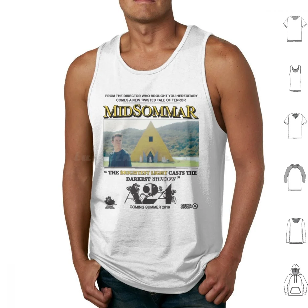 Midsommar A24 Tank Tops Print Cotton Midsommar Florence Pugh Dani Dani Ardor Ari Aster Horror Scary Flower Crown Tumblr