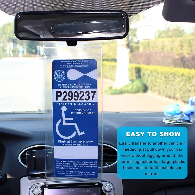 Protection Parking Permit cover Handicap Parking Permit 1PC Holder Storage Organizer Parking Placard Protector