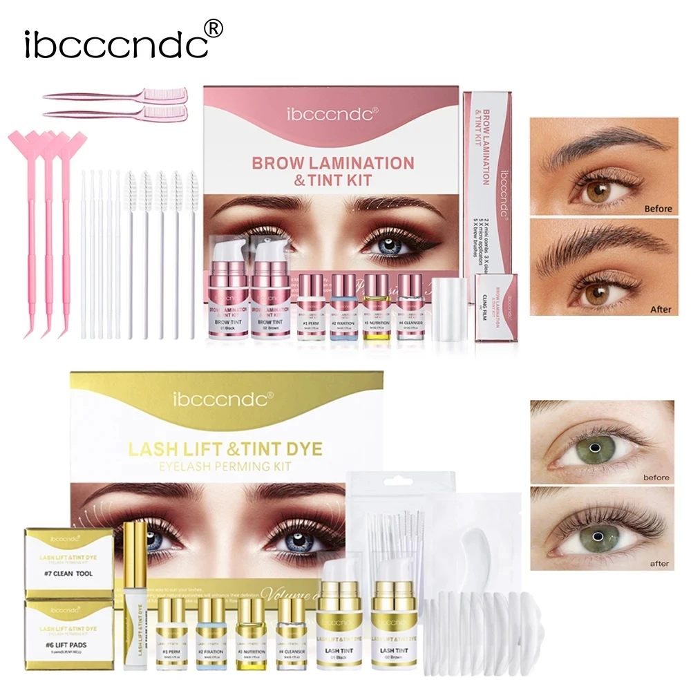 Semi-permanent Brow or Lash Lift And Tint Kit Professional Brow Lamination Eyelash Lifting Perming Lashes Home Use Dye Brow Tool