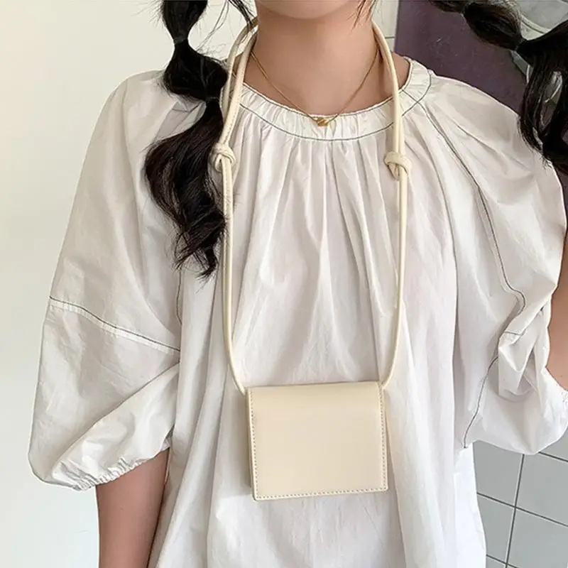 

Multipurpose Small Square Flap Cover Shoulder Bag Fashionable PU Leather Crossbody Purse Wallet with Card Slot for Women 547A