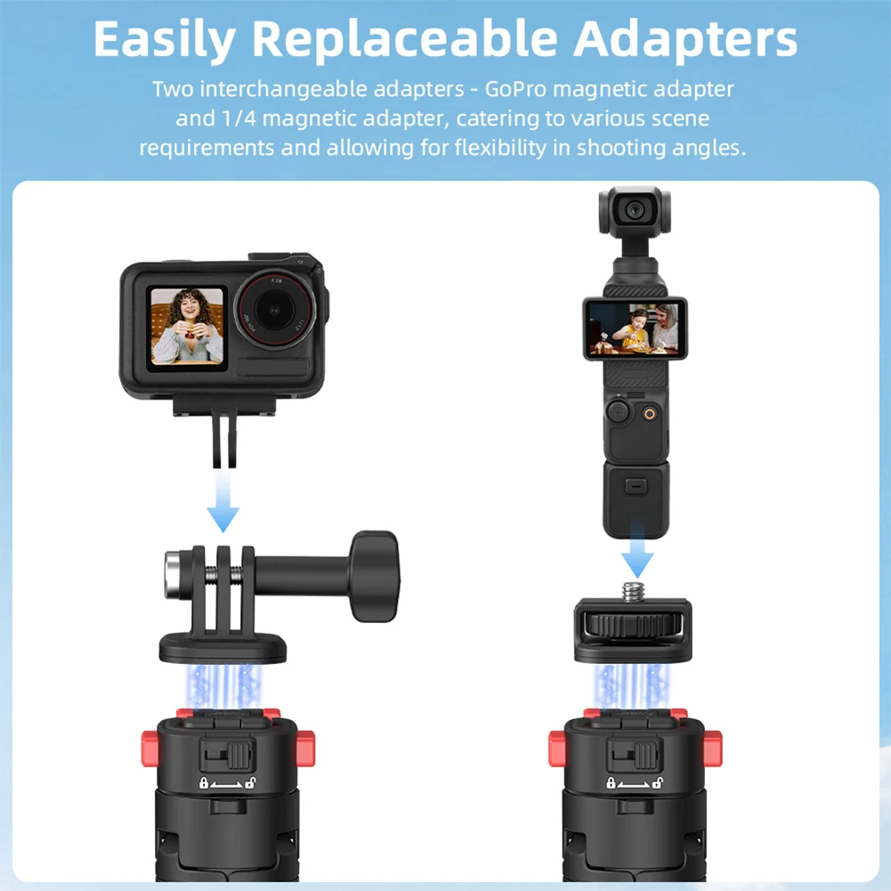 익스텐션 로드 삼각대, 휴대용 폴, 휴대용 삼각대 스탠드, 고프로 히어로 13, DJI 오즈모 포켓 3, DJI 오즈모 액션 5 프로용, 53 cm, 163cm