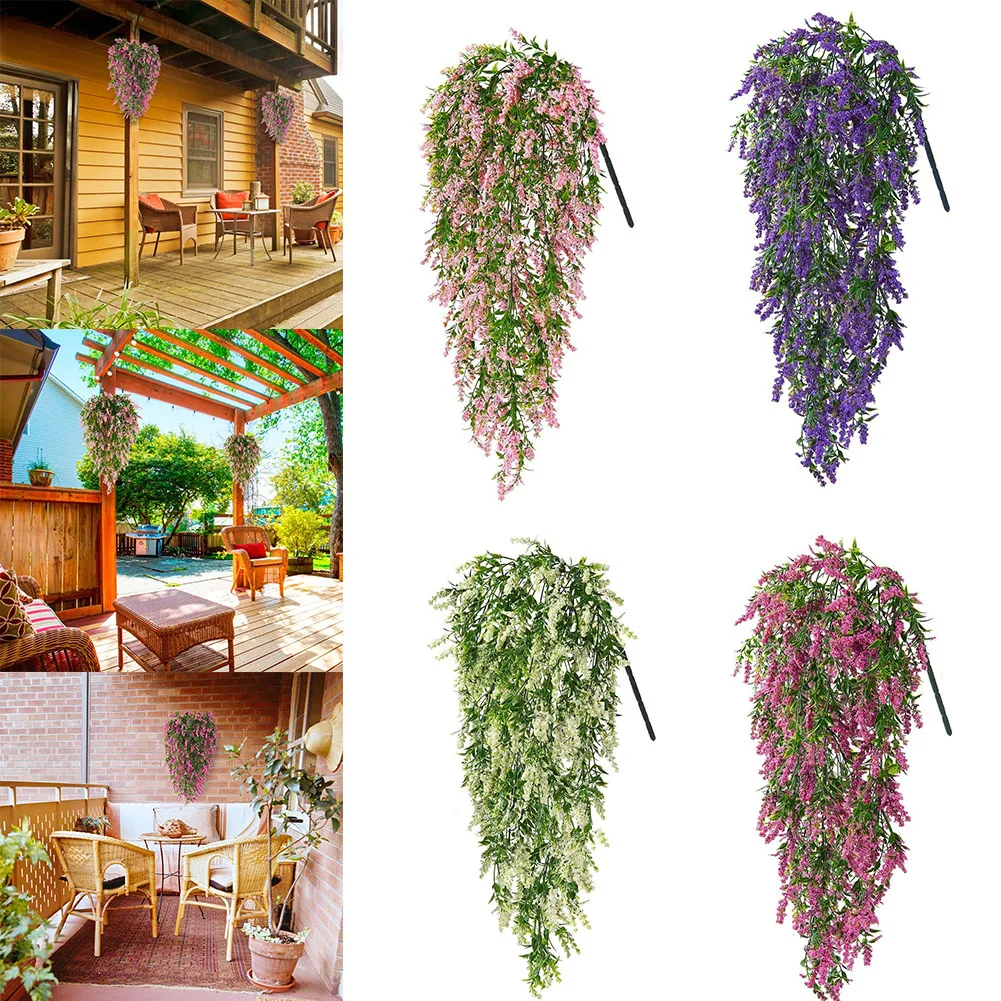 

Artificial Fake Flowers Hanging Plants Vine Plant Indoor Outdoor Decor Vines Leaves Diy Wall Green Wedding Decoration