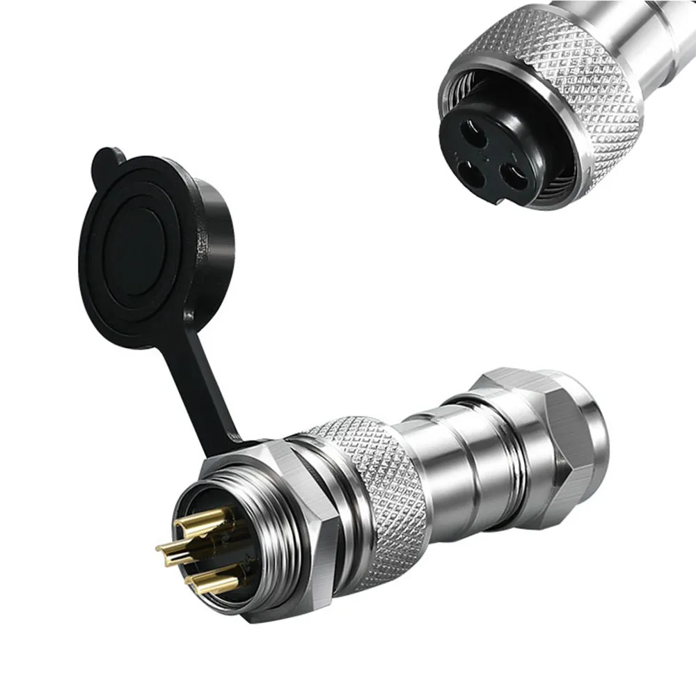 Stainless Steel Waterproof Aviation Plug Connector GX16-2 3 4 5 6 7 8 9 10 Pin IP67 Gold Plated 2core 3 4 core 5 6 7 8 9 10 core