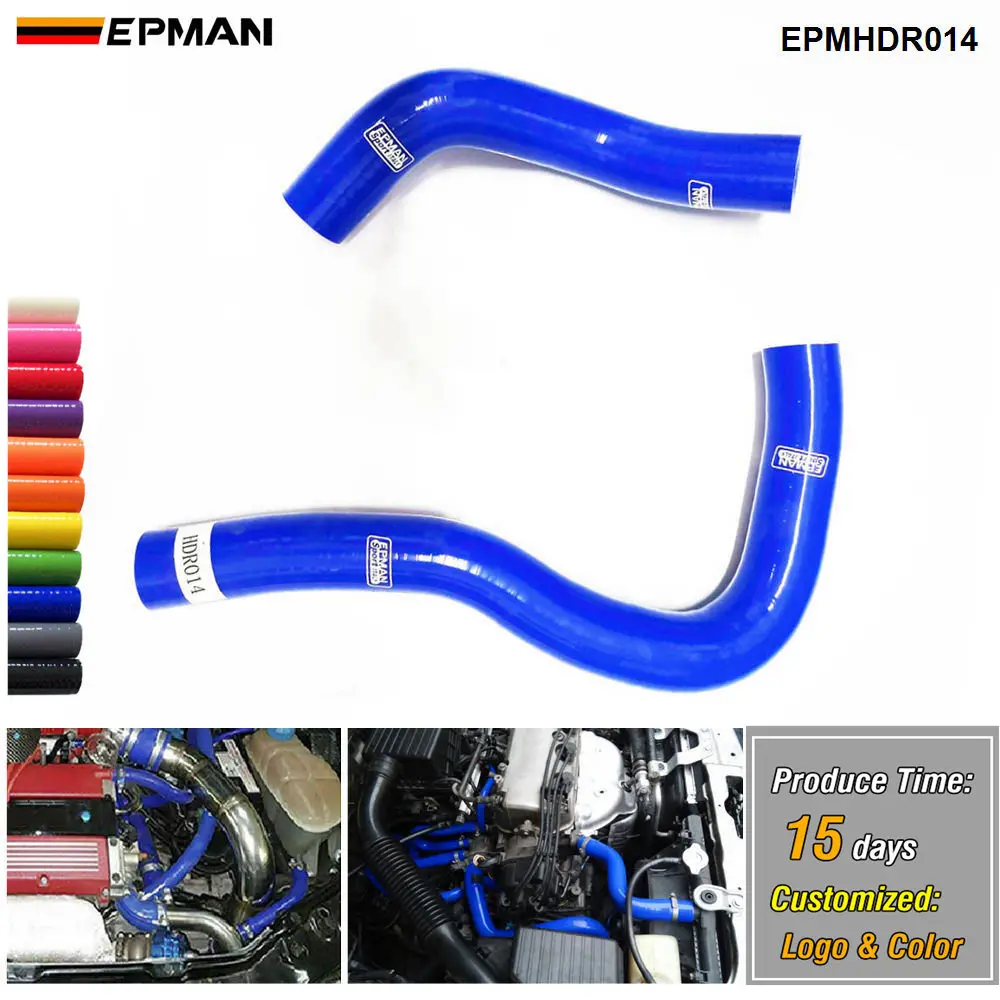 EPMAN Racing Silicone Turbo Intercooler Radiator Hose Kit For Honda Civic EP3 K20A Type-R 01-06 (2pcs) EPMHDR014