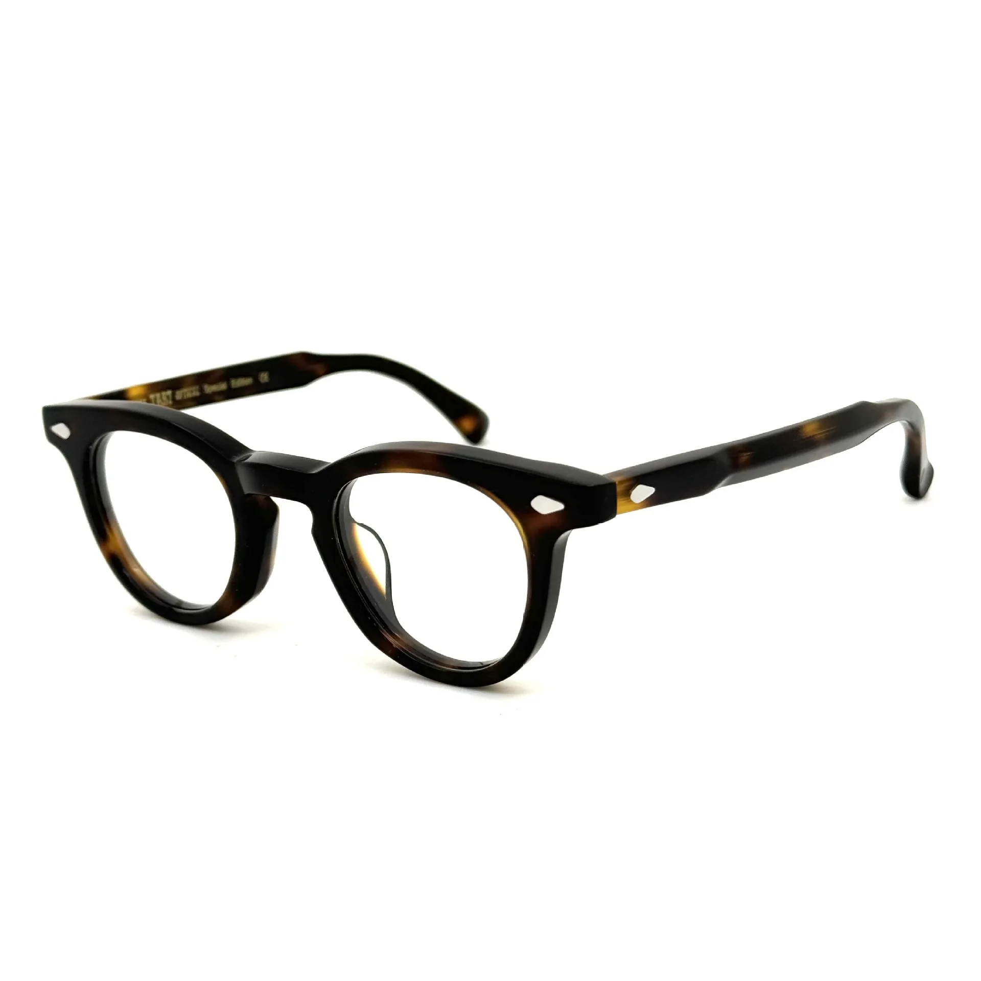 

James Tart With Case Italy Thick Enviromental Acetate Pyriform Shape Design Vintage Retro Eyeglasses Spectacle Frame Eyewear