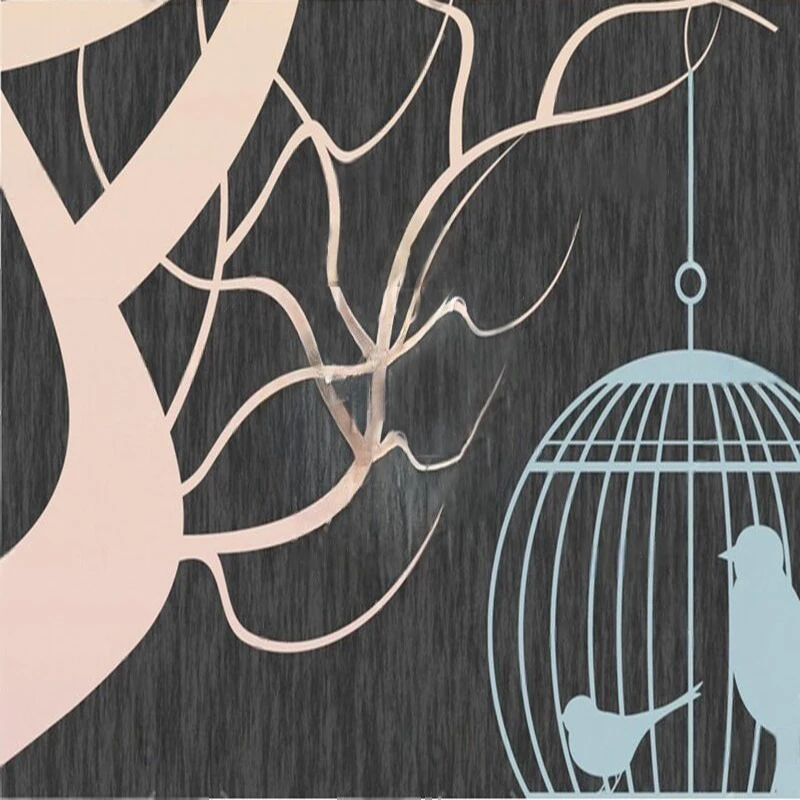 تلفزيون شجرة تجريدية حديثة وبسيطة وديكور منزلي فاخر وخلفية غرفة النوم #4