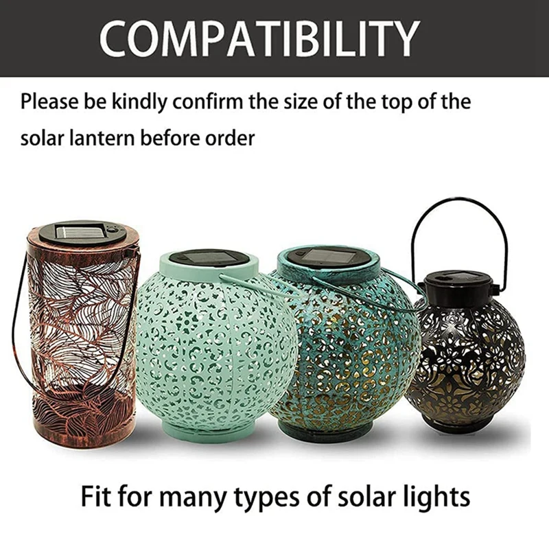 LICE-2 pacote de substituição de luzes solares para lanternas, acessórios de substituição de lanternas solares redondas à prova d'água
