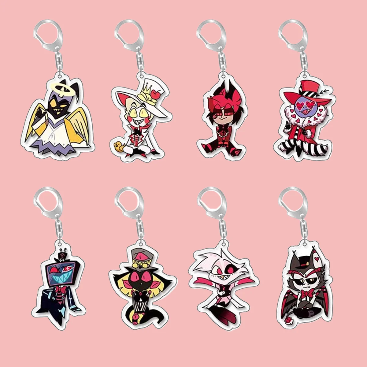 Anime Acrylic Keychain- Hazbin Hotel Cartoon Character Pendant, Suitable for Bags and Keys,cosplay gifts Perfect Gift for Fans