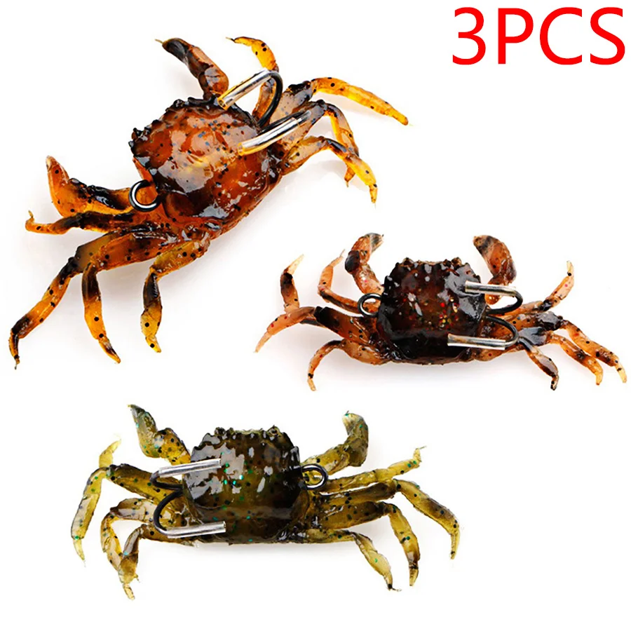 3Pcs 10Cm Crab Lure…