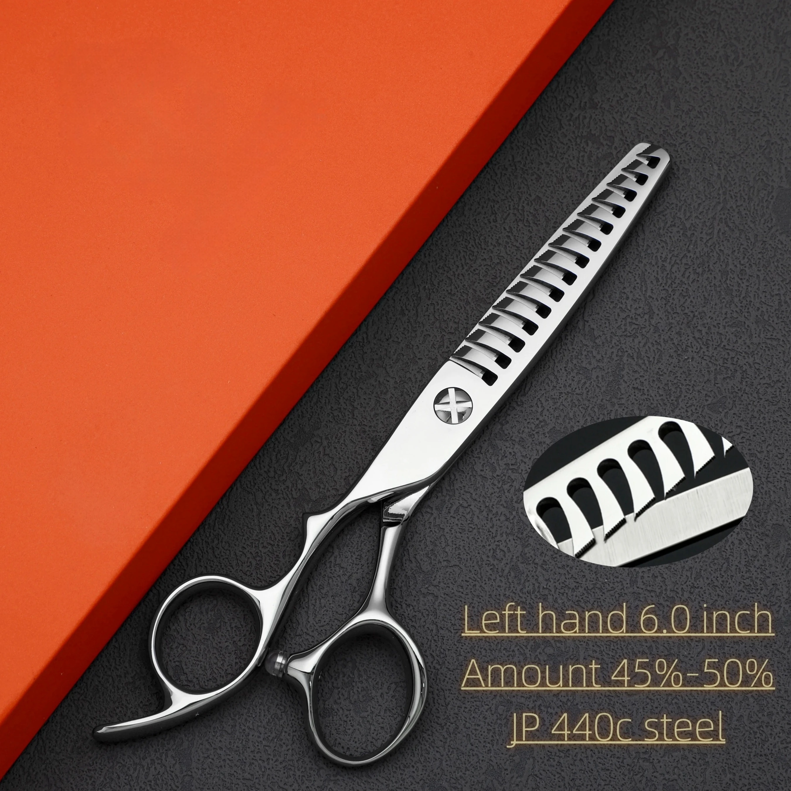 Professional Left hand scissors man and women thinning shears 6.0 inch Hitachi 440c steel hair sissors Barbershop accessories