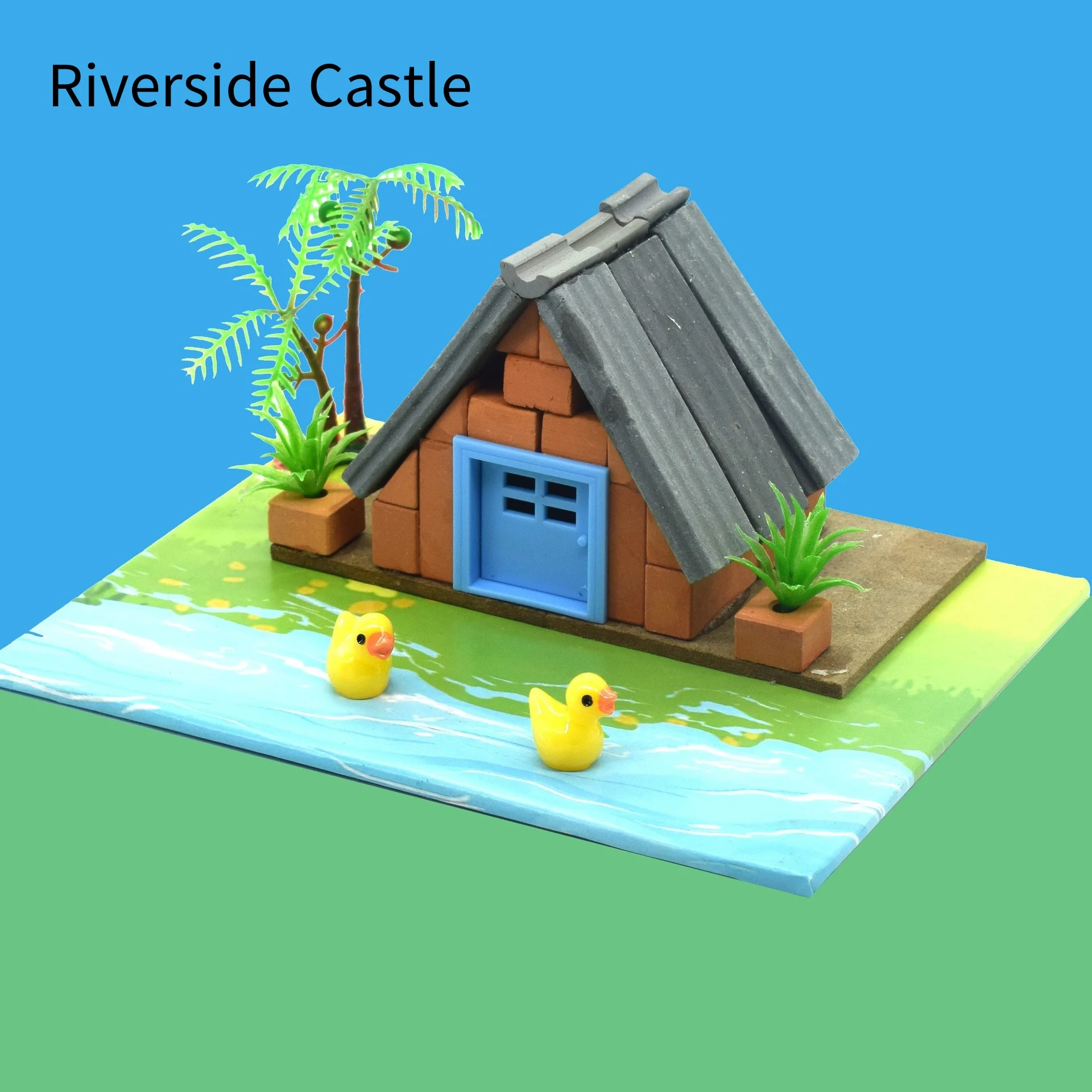 キッズマスタービルダーおもちゃセット - 本物のミニブロックと水溶性セメントDIYハウスビルディングキット