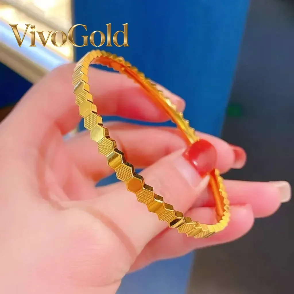 

VivoGold VivoGold 9999 24K Женский браслет и кольцо-гнездо из желтого золота, символ любви