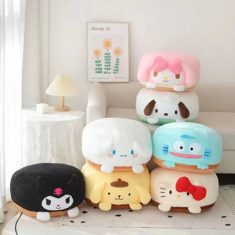 

Kawaii Sanrio Plush My Melody Doll Cute Plushputuan Lovely Lazy Man Sits On A Round Bottom Cushion In A Floating Window Toys