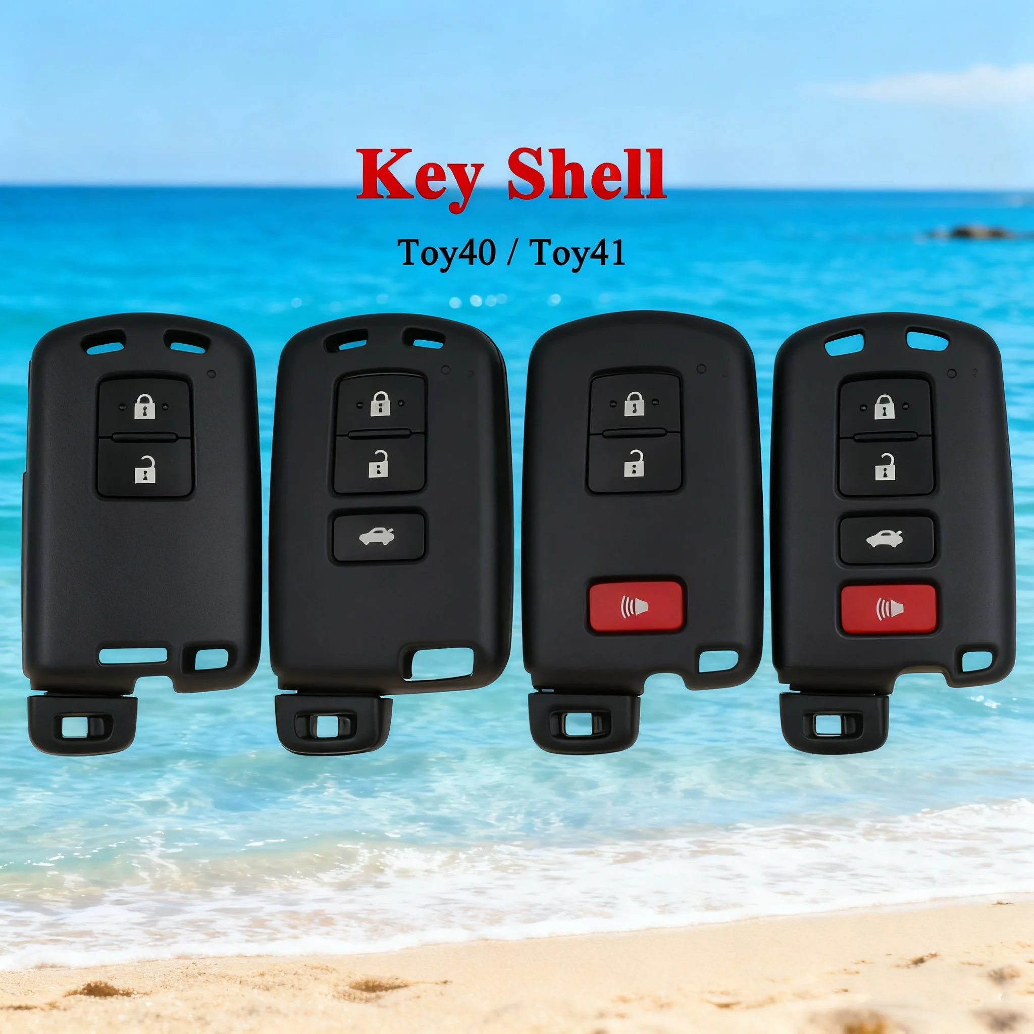 

jingyuqin 2/3/4 Buttons For Toyota Camry Corolla Avalon Rav4 Land Cruiser Car Remote Key Shell Case Uncut Toy40 / Toy41 Blade