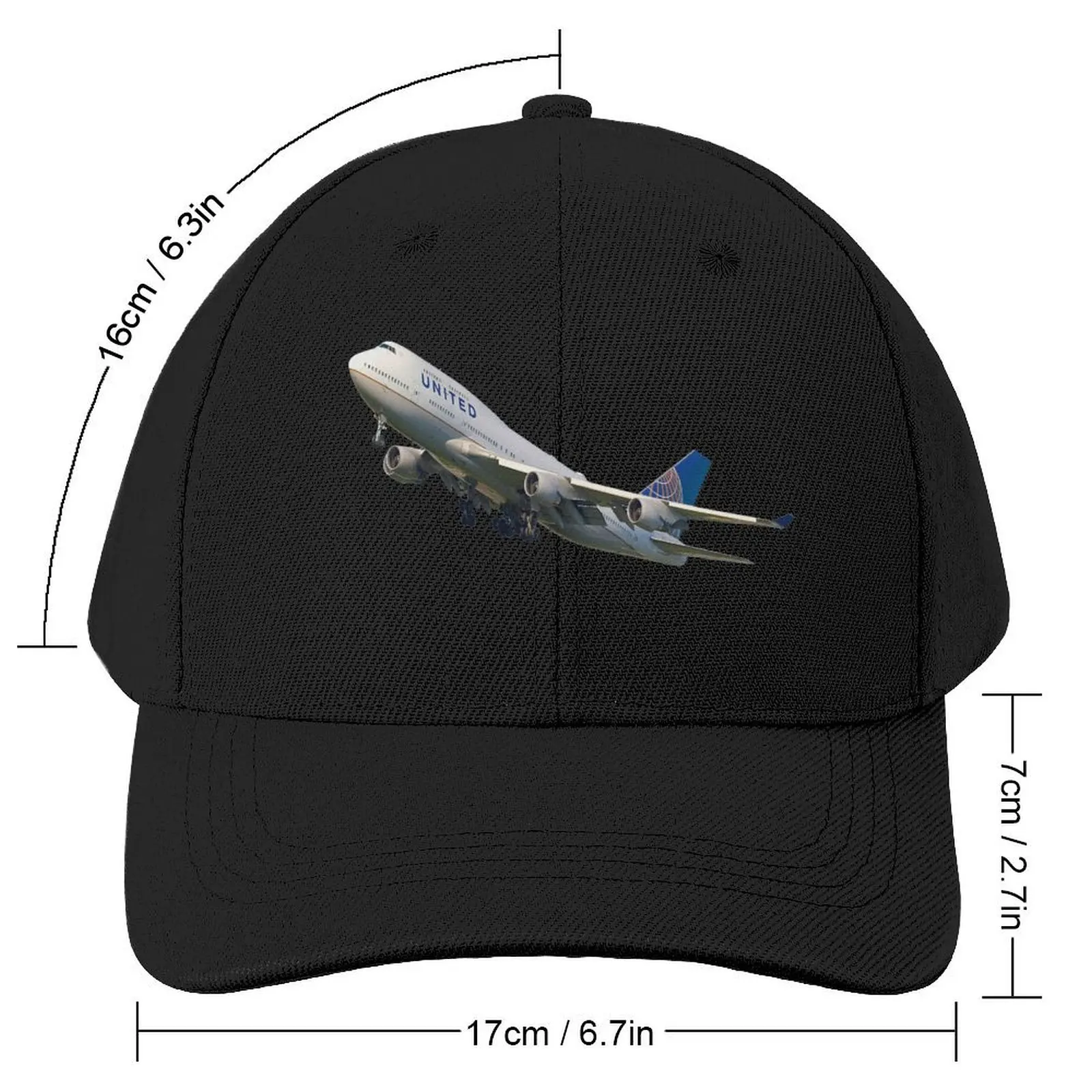 United Airlines 747 Baseball Cap Anime Hat Baseball Cap Visor Designer Man Women's