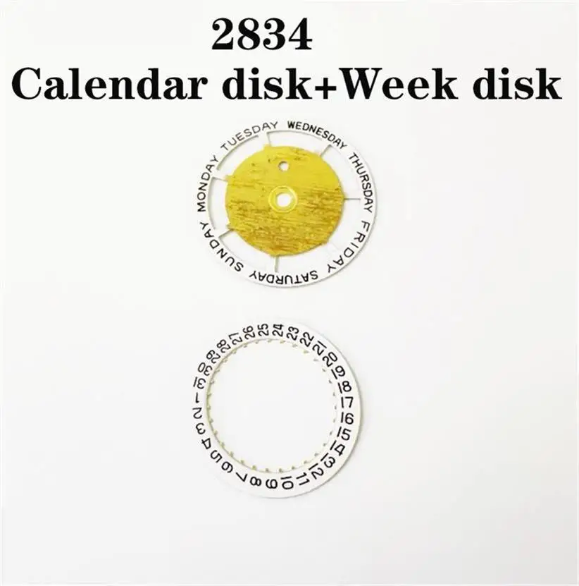 Watch Accessories Are Suitable For 2834 Movement 3 o'clock Calendar Dial 12 o'clock Week Dial 2834 Movement Repair Parts