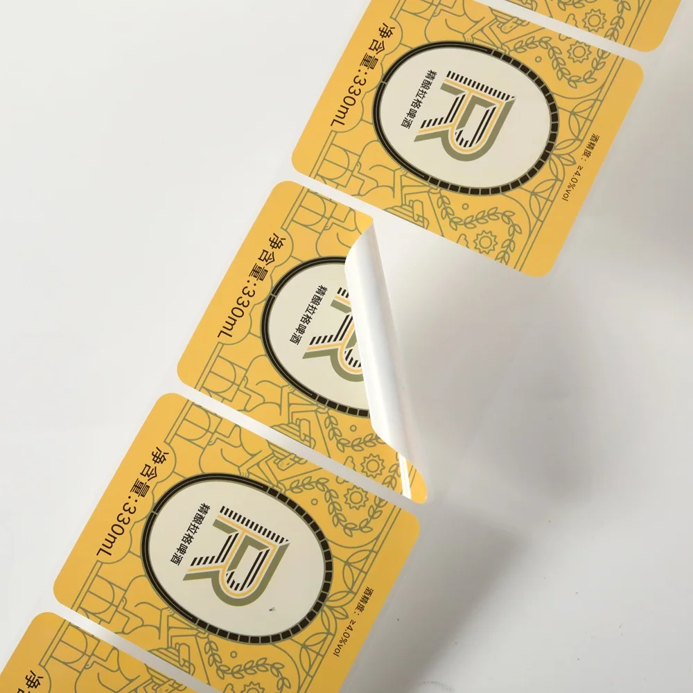 High Quality PVC Wine Labels | Factory-Made Waterproof Bottle Packaging Stickers