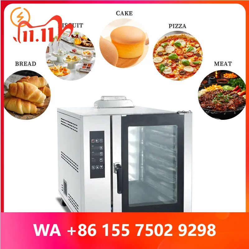 Commercial Bakery Equipment  5 Tray Steam Oen for Bread Baking Countertop Conection Rserie Oen