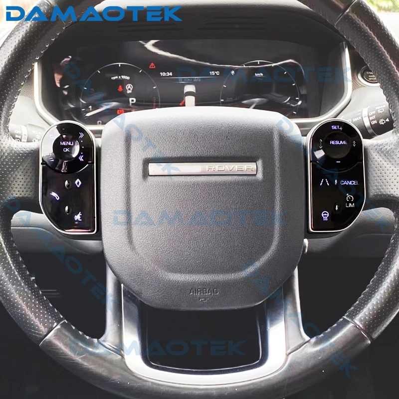 Damaotek car radio android auto car multimedia player for Range Rover Steering wheel LCD touch keys car accessories