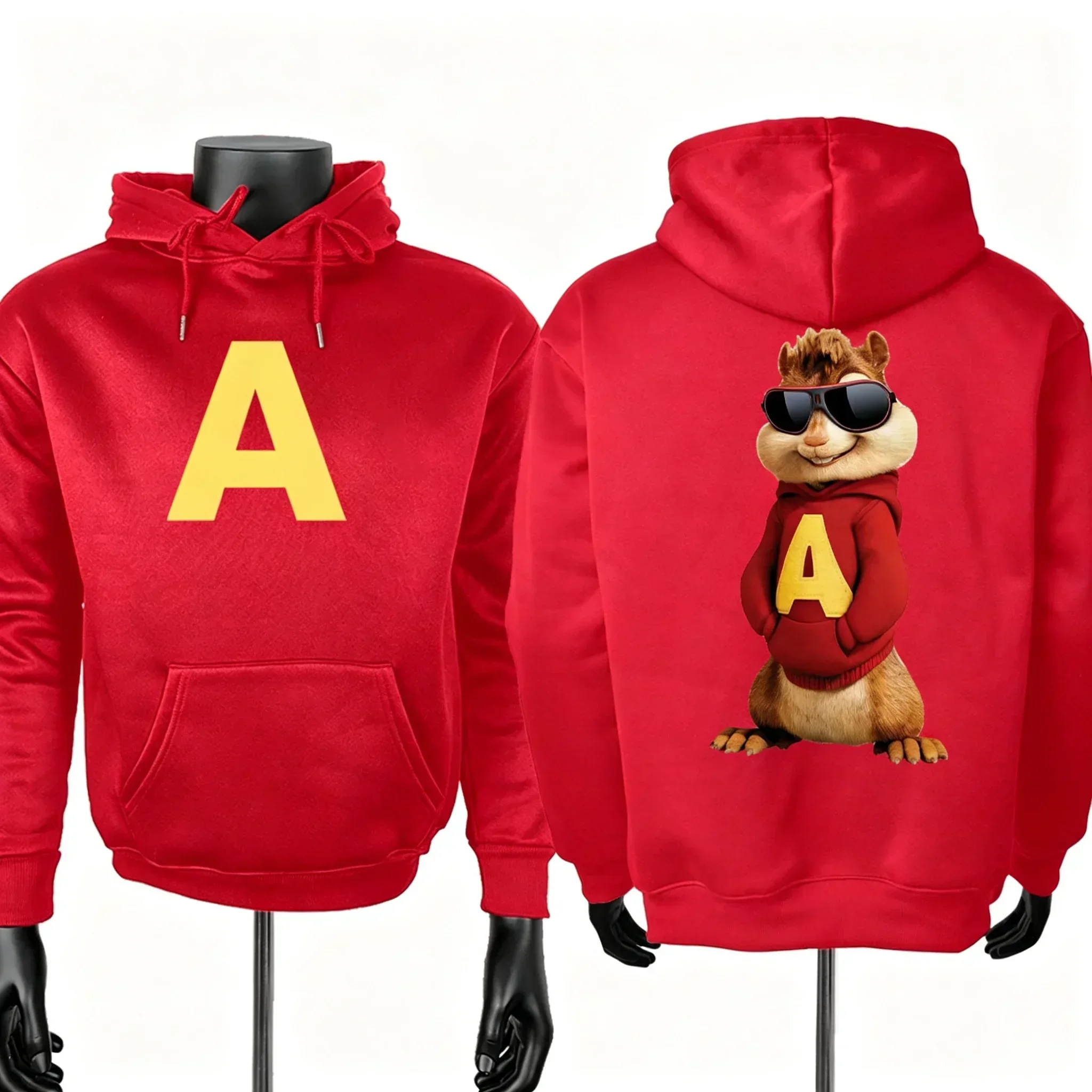 Alvin und die Chipmunks 2026 Mode Unisex Freizeit-Sportbekleidung Herren-Hoodie Alvin Chipmunk Halloween-Kostüm Damen-Pullover-Oberteile – Detail 21
