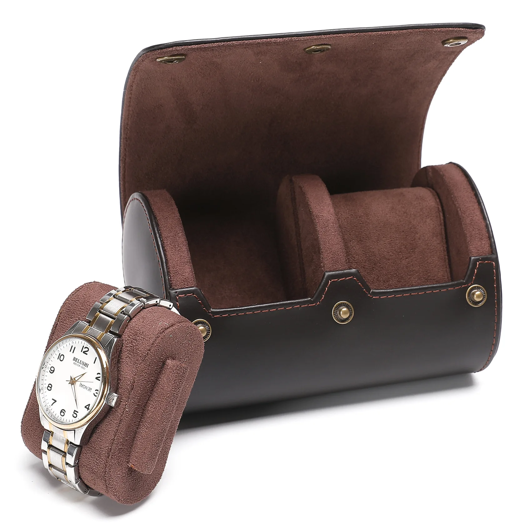 

1/2/3, положение часов, подарочная упаковка для пары, механическая коробка для часов, первый слой, коробка для хранения браслета из воловьей кожи Crazy Horse