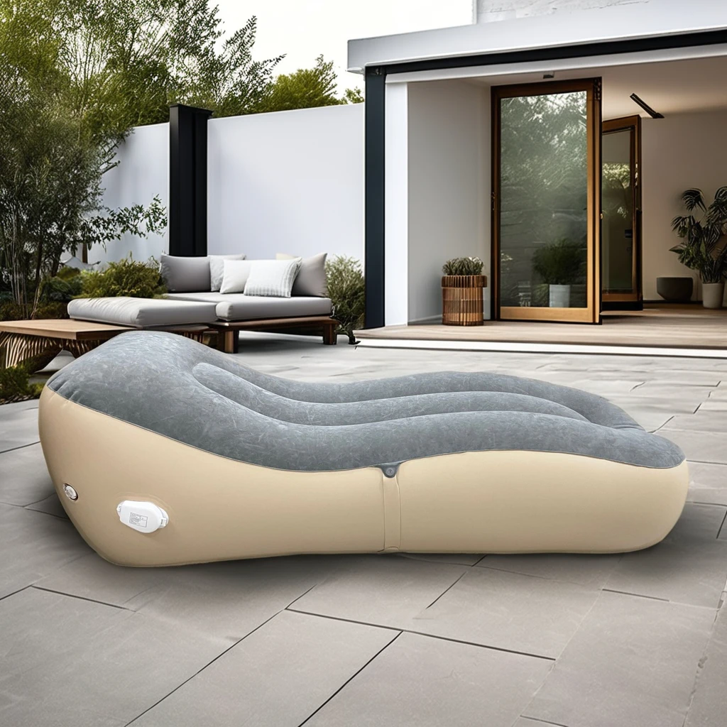 Auto Inflatable Lounger Air Sofa, Modern Automatic Inflatable Sofa Bed, Foldable Portable Air Sofa for Outdo