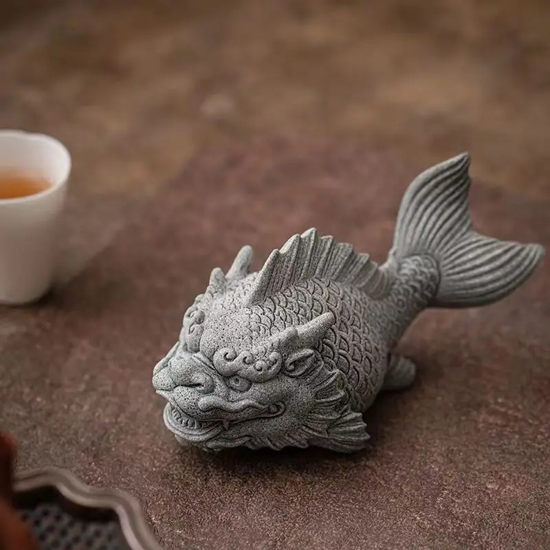 Guochao Rui Animal Dragon Fish Tea Pet Tea Play Decoration Home Creative Fish Tank Landscape Living Room Tabletop Decoration New