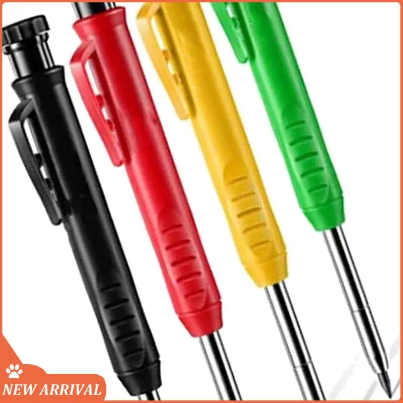 

Emption!4 Pack Woodworking Pencil Set With Refill 2.8Mm Built-In Sharpener Woodworking Tools Deep Hole Construction Pencil