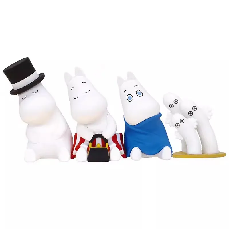 TOMY Original 4Pcs Gashapon Moomin Part2 Anime Figure Toys For Kids Gift Collectible Model Ornaments