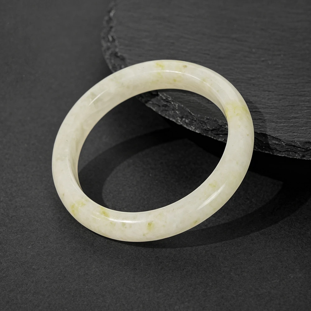 LEMON QUARTZ BANGLE NATURAL YELLOW CRYSTAL 59MM INNER SIZE AAA GRADE ROUND RING SHAPE SMOOTH POLISHED STONE JEWELRY ROUND STYLE