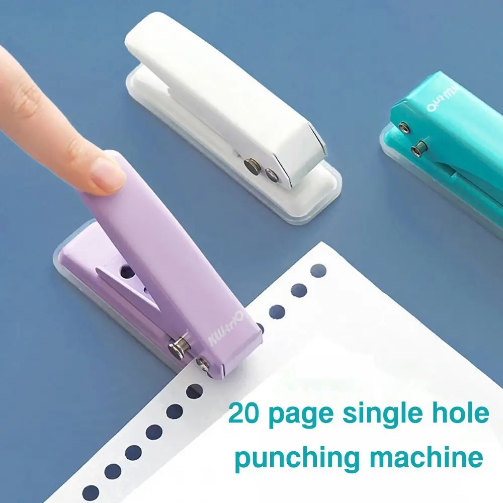 Portable Single Hole Round Hole Puncher DIY Scrapbooking Hole Puncher Handmade Loose-leaf Hole Puncher School Office