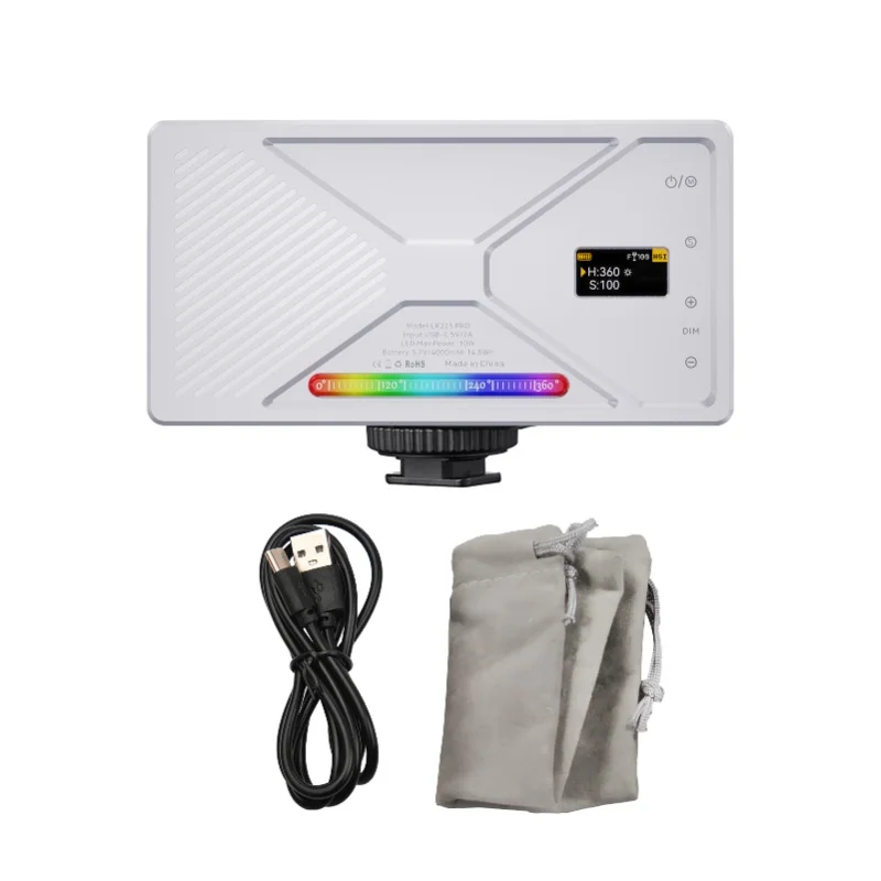 

Карманный RGB-видеосветильник LED для фотосъемки, 2500K-9900K, с регулировкой яркости, 24 сценарных эффекта, для видеоконференций, для DSLR-камер