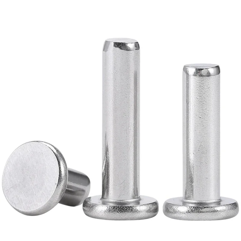 M2 M2.5 M3 M4 M5 M6 M8 Flat Head Aluminium Rivets Flat Round Head Solid Hand Drive Knockout Rivets