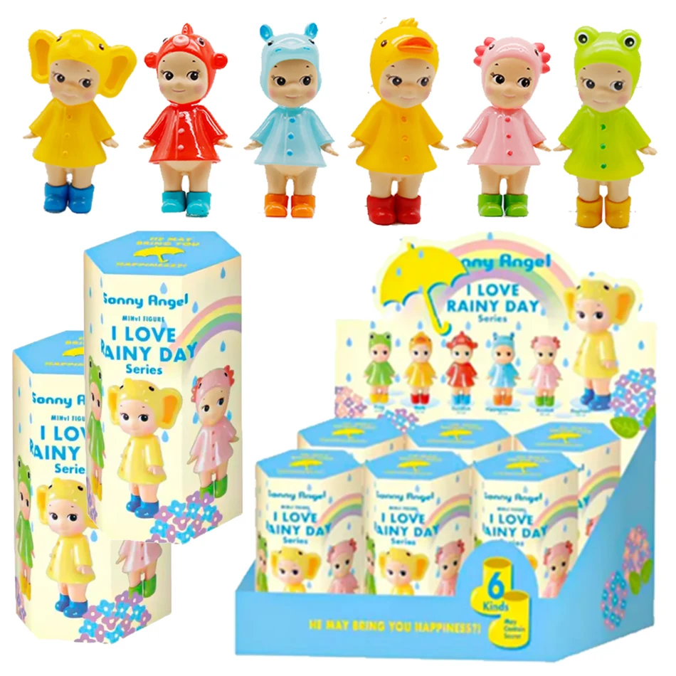 

In Stock Anime Wear a Raincoat Blind Box I Love Rainy Day Series Mini PVC Model Girl's Birthday Surprise Toy Holiday Gift