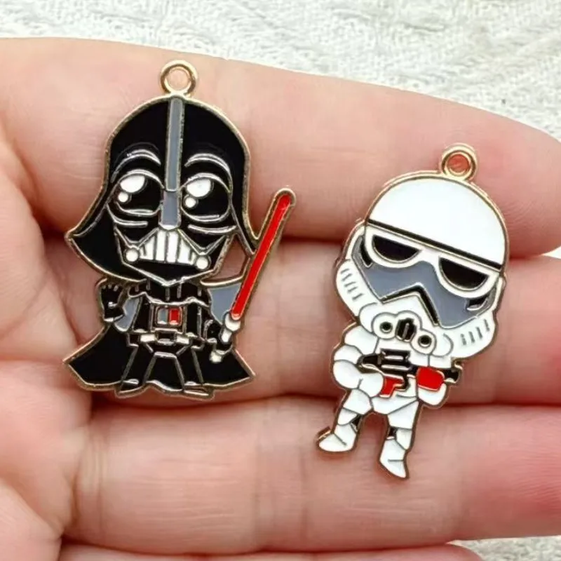 10pcs Yoda Decorations Cute Alloy Pendant Anime Figures Children's DIY Creative Fashion Jewelry Accessories Gift