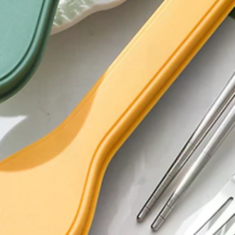 Four Piece Cutlery Set With Box Stainless Steel Korean Cutlery Spoon Fork Chopsticks Spoon Shape Box Cutlery Travelling