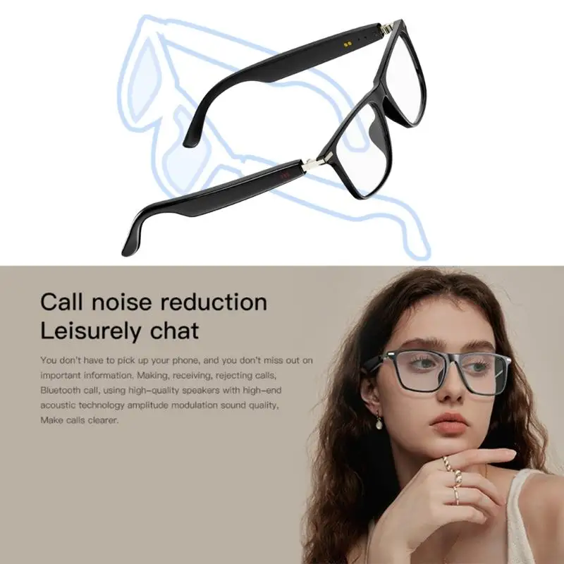 AI Translator Glasses for Men Women Support Multi Platform Multifunction