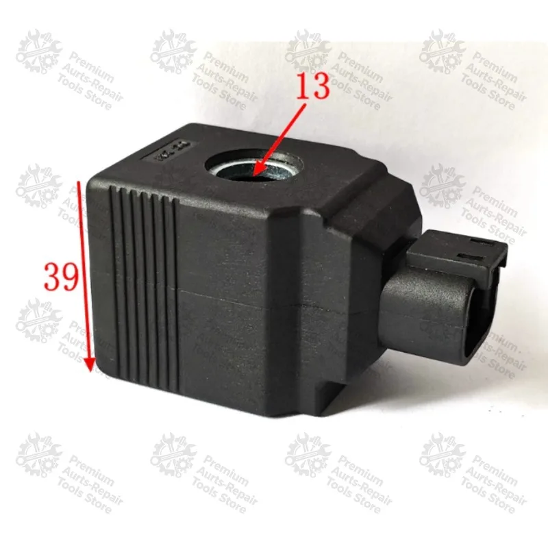 1PC New Excavator Accessories Two Pin for JCB Pilot Safety Lock Rotating Solenoid Valve Coil 12V/24V Hole 13mm, Height 39mm