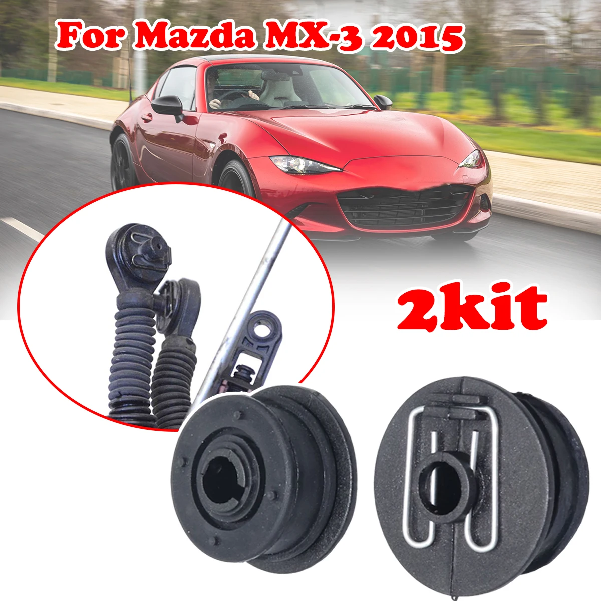 

2set Gear Lever Repair Kit For Mazda MX-3 2015 Manual Selector Shifter Linkage Pivot Bushing Grommet Shifting Accessories parts